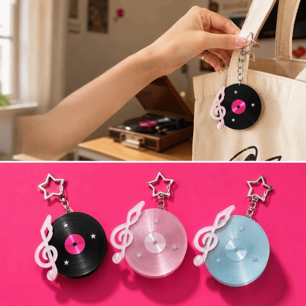 Y2K Vinyl Record Keychain Star - Cable Winder Keychain ulasan dan harga