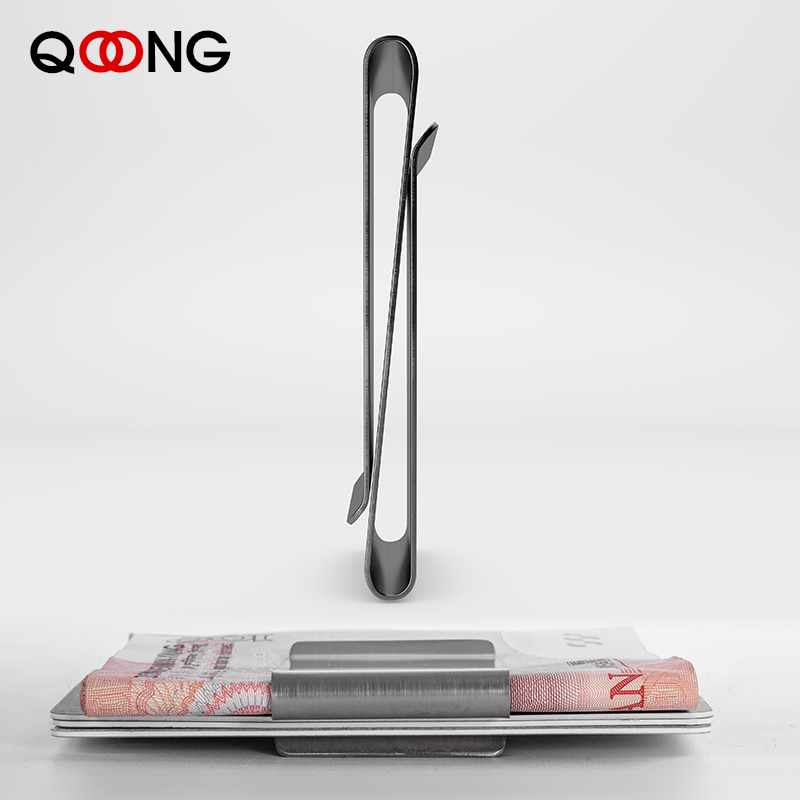 QOONG Stainless Steel Slim Dou - Money Clip Magnetic ulasan dan harga