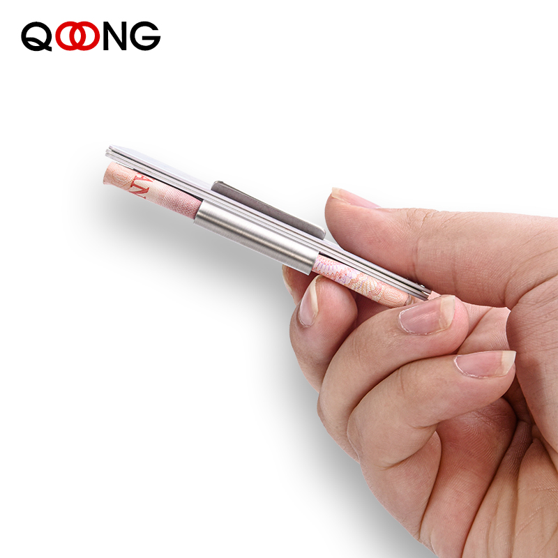 QOONG Stainless Steel Slim Dou - Money Clip Magnetic ulasan dan harga