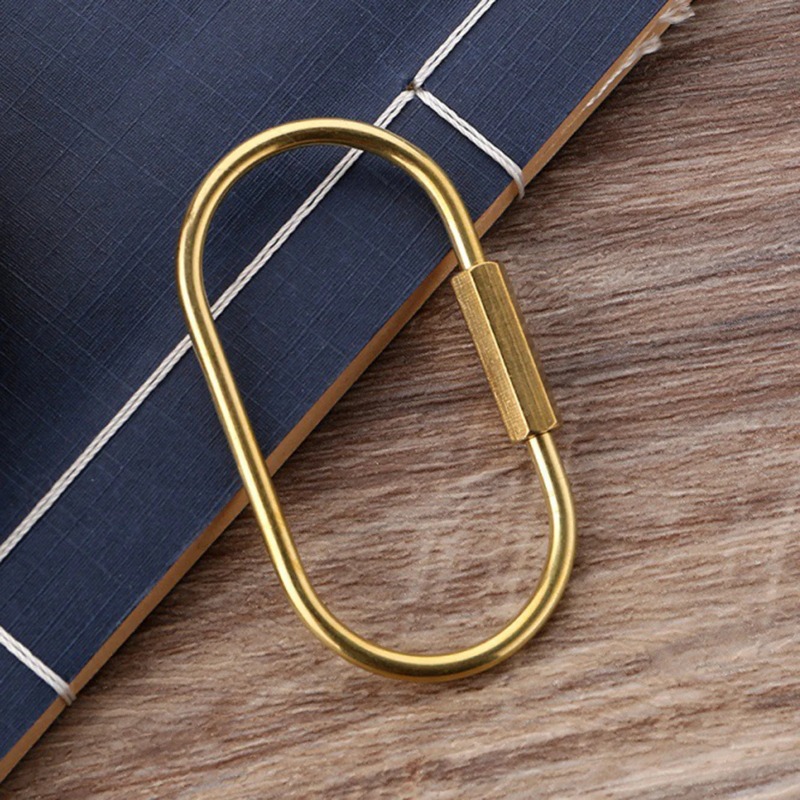 Solid Brass Screw Lock Keychai - Edc Car Carry ulasan dan harga