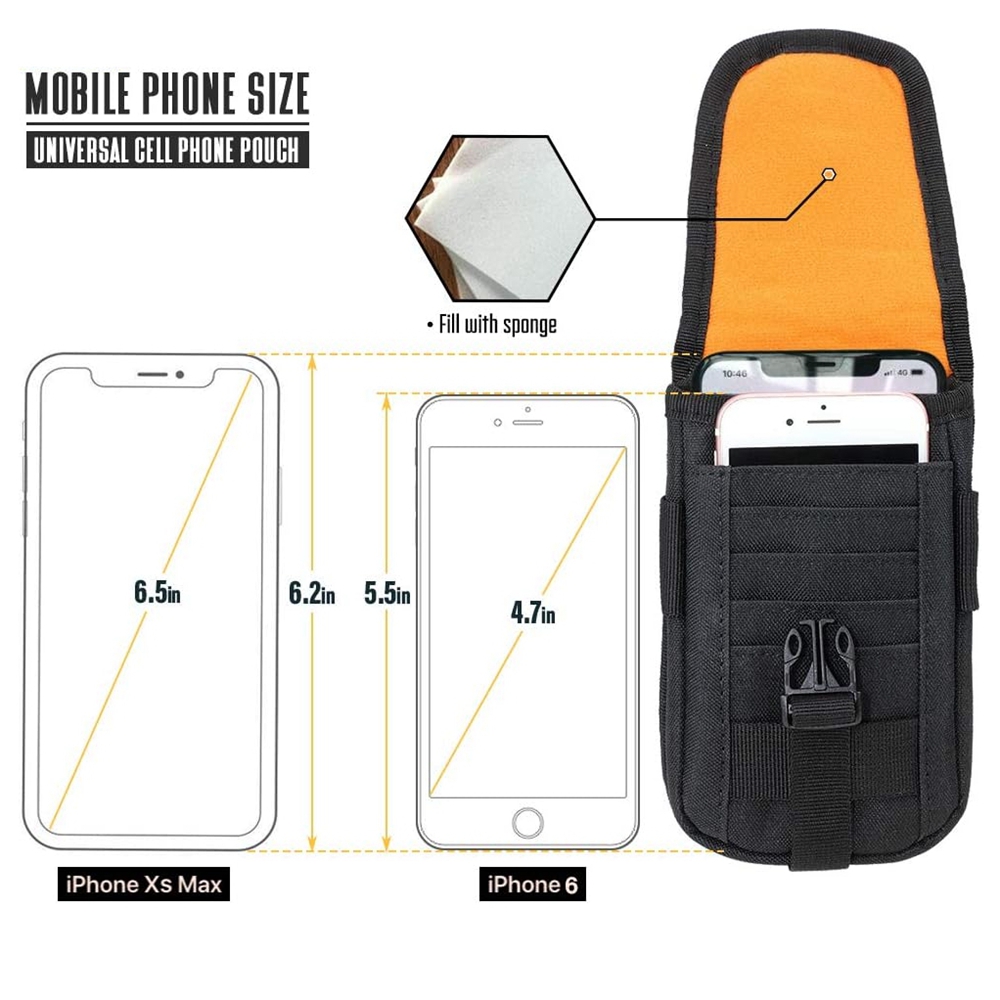 Tactical Phone Pouch Molle,Sma - Edc Carry Holster ulasan dan harga