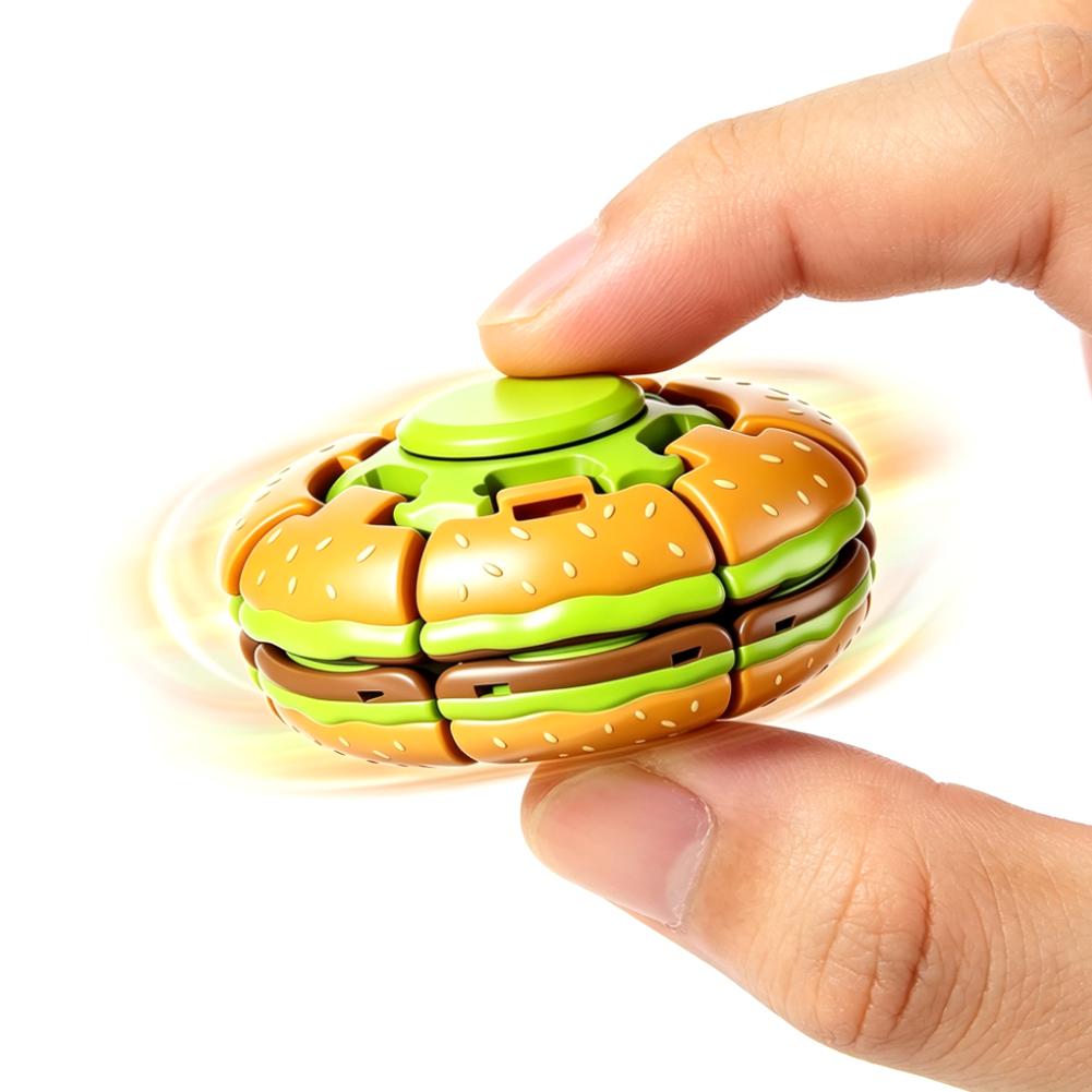 Burger Fidget Spinner Toy 3D H - Fidget Spinner Bearing ulasan dan harga