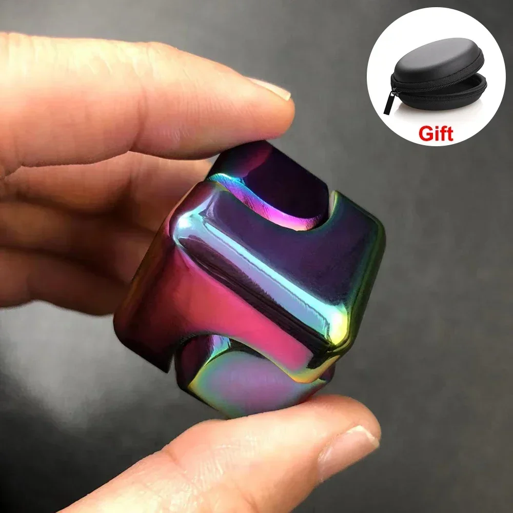 Metal Cube Rotating Fingertip  - Fidget Spinner Bearing ulasan dan harga