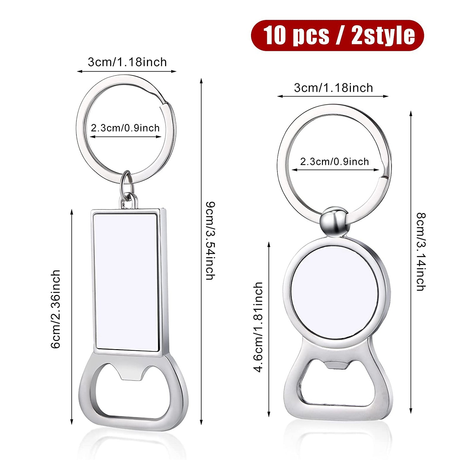AED7-10 Pcs Sublimation Blank  - Bottle Opener Keyring ulasan dan harga