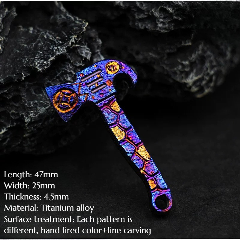Titanium Alloy Mini Axe Hand C - Titanium Pry Bar ulasan dan harga