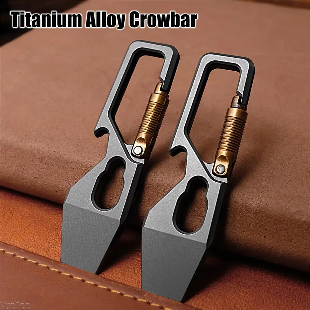 6cm 5-1 Multi-function Keychai - Titanium Pry Bar ulasan dan harga